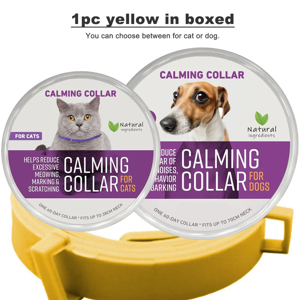 Calming Collar for Cats and Dogs, Calming Collar for Anxiety, Effective Relief for Anxiety and Stress