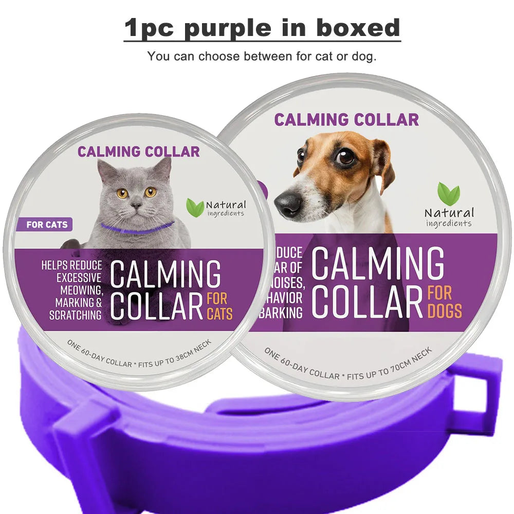 Calming Collar for Cats and Dogs, Calming Collar for Anxiety, Effective Relief for Anxiety and Stress