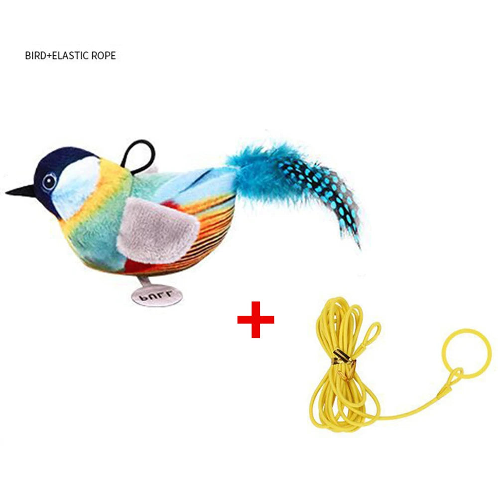 Cat Toy Electric Simulation Called Bird Bite-Resistant Bird Shape Fun Cat Teasing Toy Catnip Dog Cat Interactive Training Supply