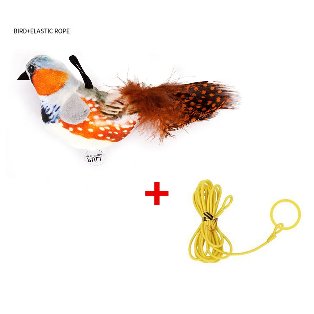 Cat Toy Electric Simulation Called Bird Bite-Resistant Bird Shape Fun Cat Teasing Toy Catnip Dog Cat Interactive Training Supply