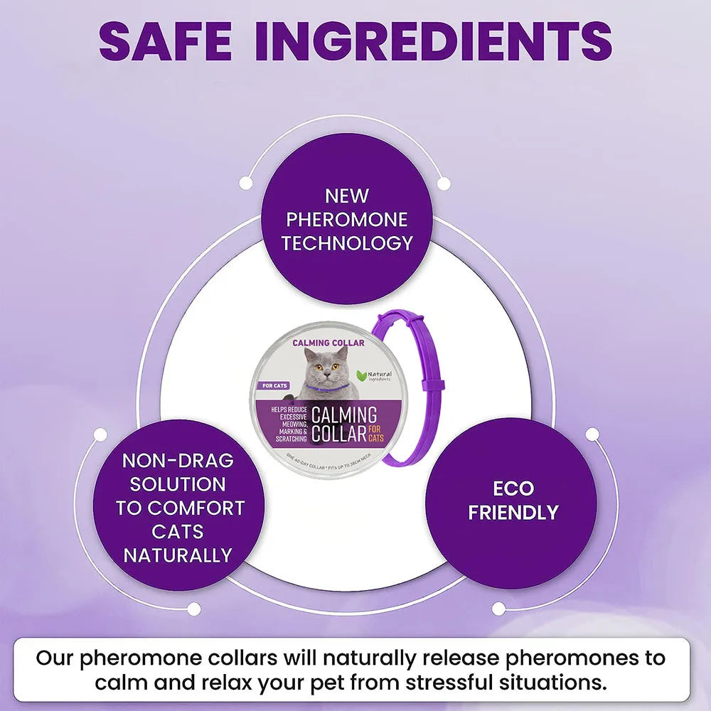 Calming Collar for Cats and Dogs, Calming Collar for Anxiety, Effective Relief for Anxiety and Stress