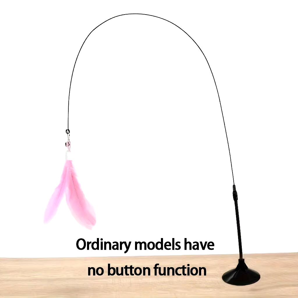 Cat Teaser Toy - Interactive Bell & Feather Wand