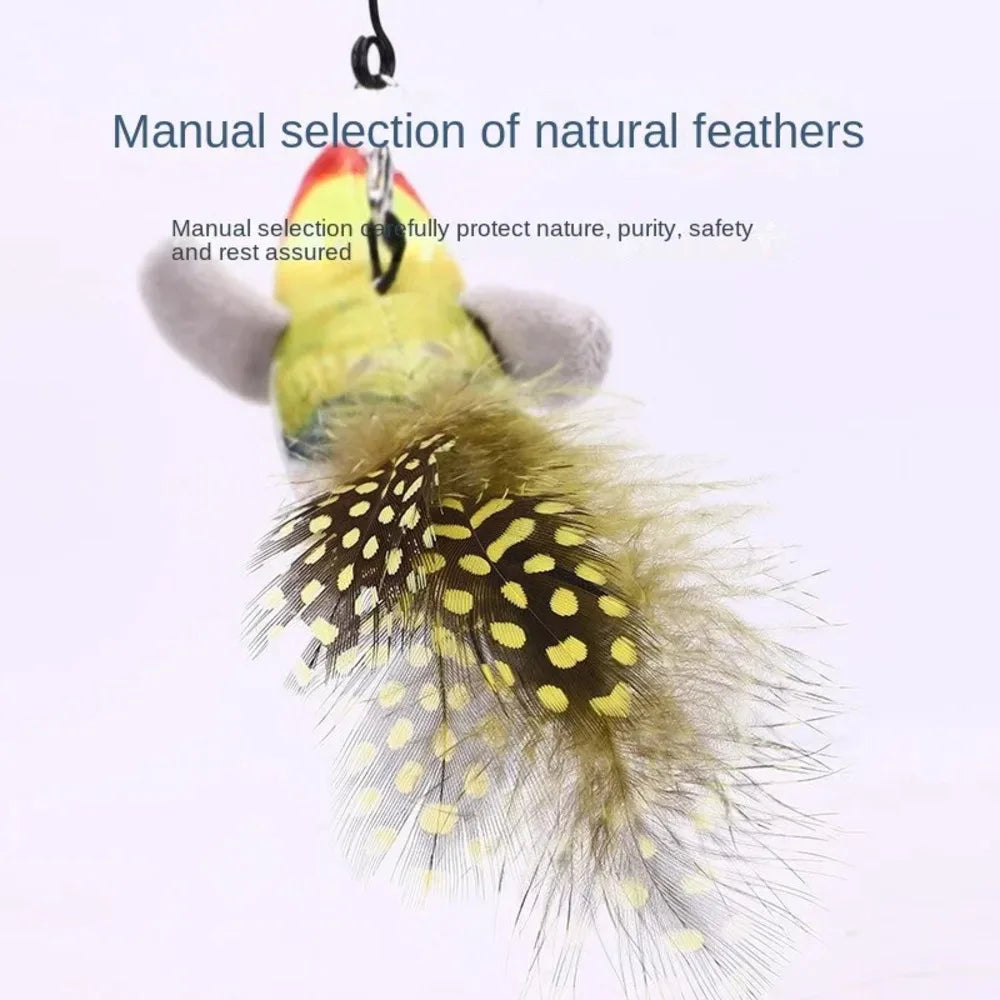 Cat Toy Electric Simulation Called Bird Bite-Resistant Bird Shape Fun Cat Teasing Toy Catnip Dog Cat Interactive Training Supply
