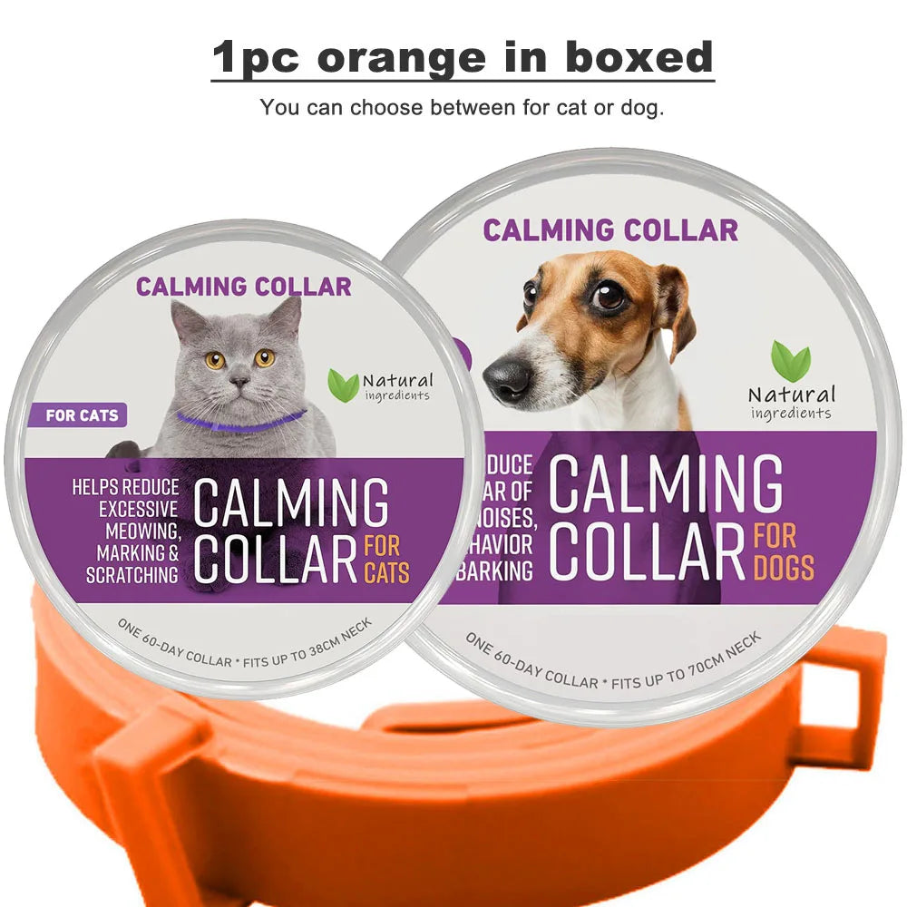 Calming Collar for Cats and Dogs, Calming Collar for Anxiety, Effective Relief for Anxiety and Stress