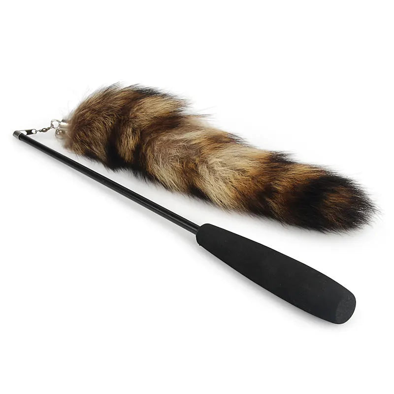 Furry, Funny Cat Toy, Replaceable Cat Teaser Stick with Artificial Tail
