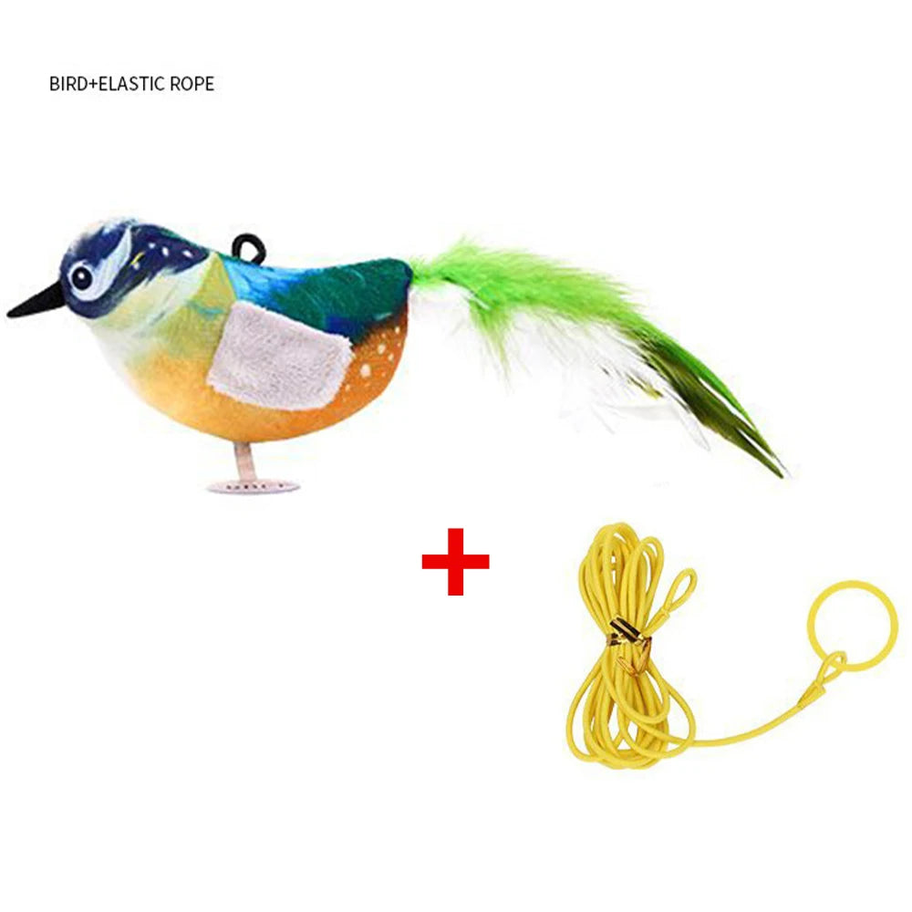Cat Toy Electric Simulation Called Bird Bite-Resistant Bird Shape Fun Cat Teasing Toy Catnip Dog Cat Interactive Training Supply