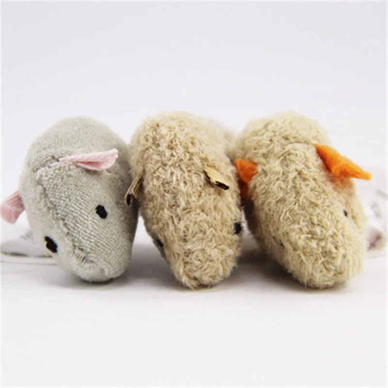 3Pcs/Lot New Plush Simulation Mouse Cat Toy Plush Mouse Cat Scratch Bite Resistance Interactive Mouse Toy Playing Toy for Kitten