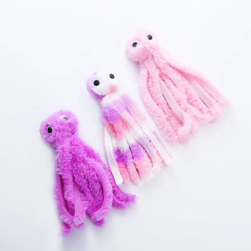 Cat Toy Cute Octopus Plush Toy Bite Resistant Teeth Interactive Play Pet Supplies