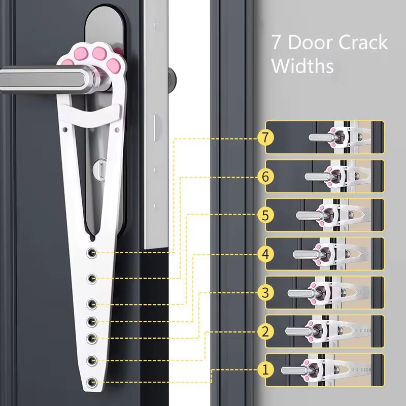 Punch-Free Pet Door Opener Adjustable Cat Door Holder Latch Easy Installation Pet Flap Door for Dog Cats Pet Supplies